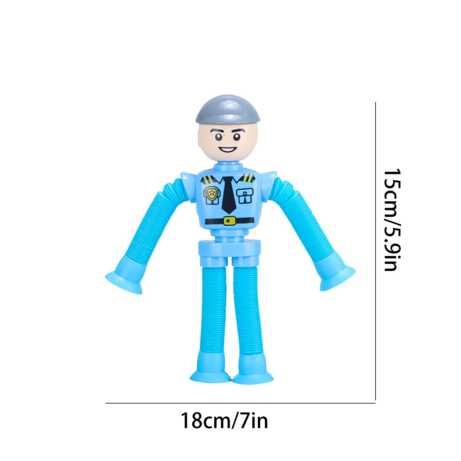 Vielseitiger Roboter-Teleskoprohr, Kinderpuzzle, Dehnen, Cartoon-Saugnapf, interaktive kreative Dekompression für Eltern und Kinder