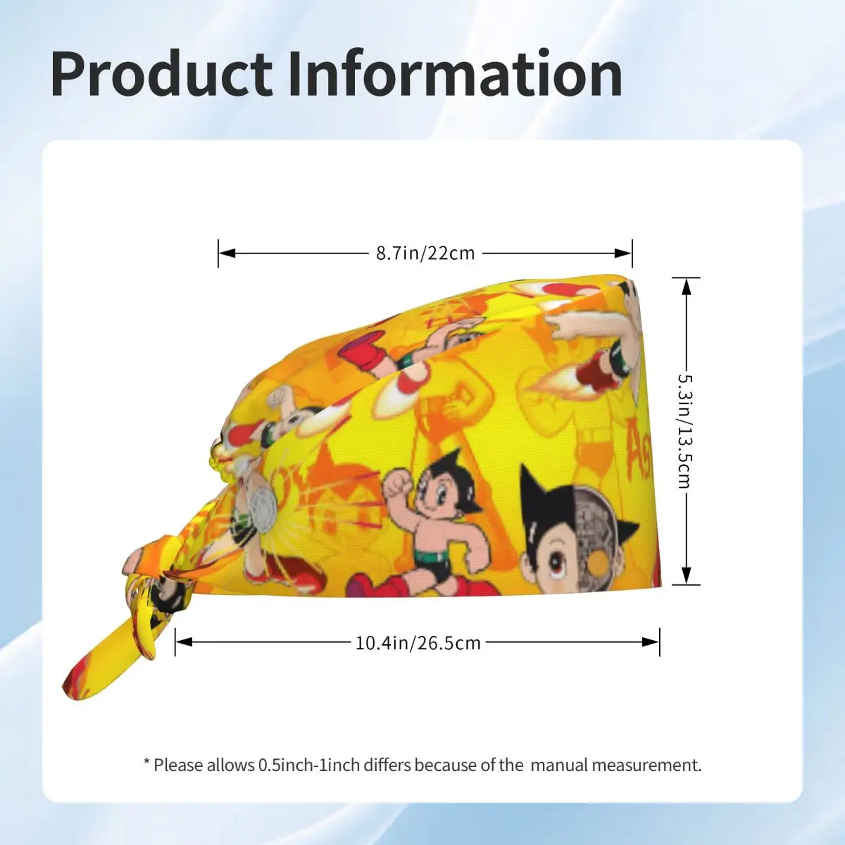 カスタムA-アストロボーイコミックス看護ワークキャップ手術スクラブキャップユニセックスヘアハットロボットワークスクラブハット医療外科用