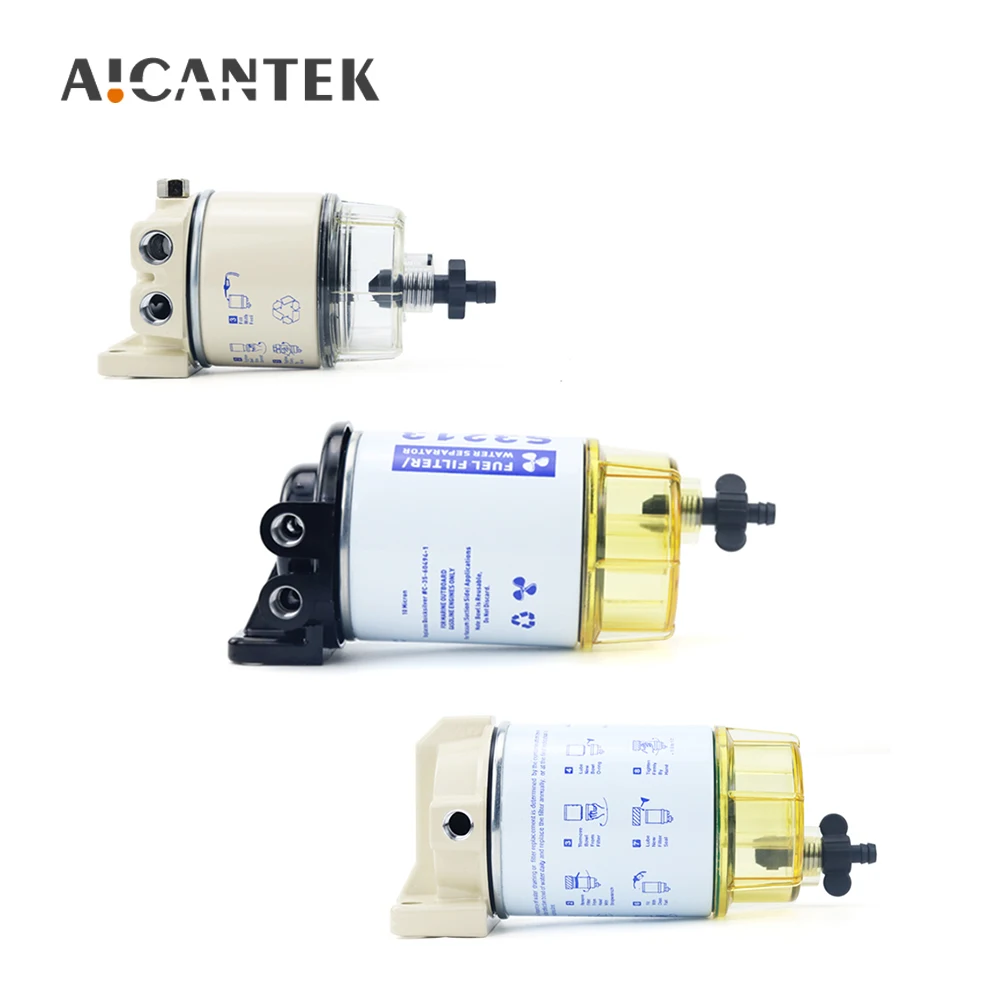 Fuel Filter Water Separator Assembly Outboard S3213 S3227 R12T For Mercury Quicksilver OMC Marine Engine Boat 10 Micron Kit