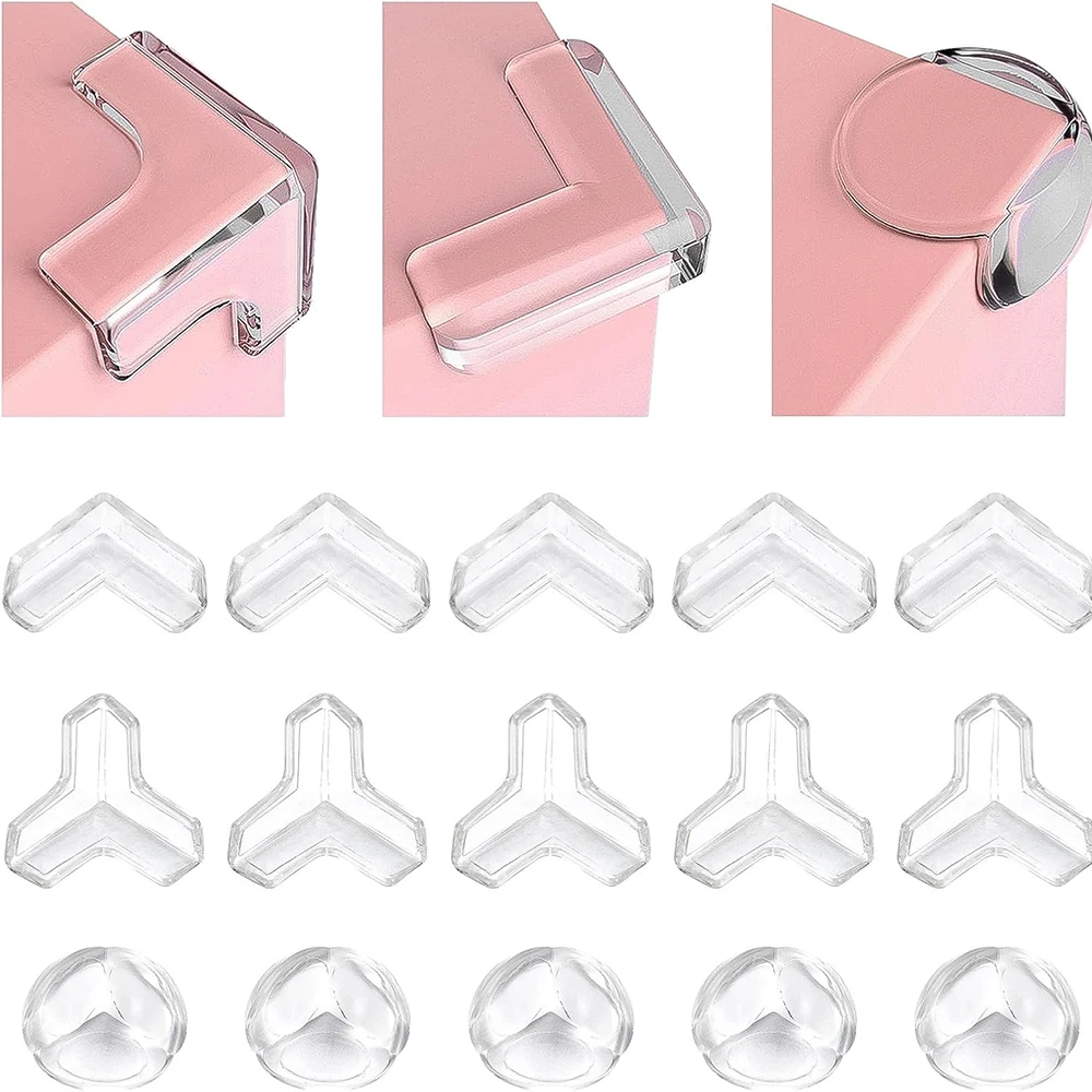 8PCS Transparent table corner anti-collision thick tea table bag corner child safety protection soft sticker