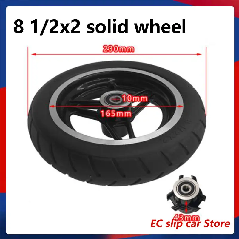 High Performance 8.5 Inch 8 1/2x2 Solid Tire with Wheel Hub for Xiaomi Mijia M365 Electric Scooter  Replacement