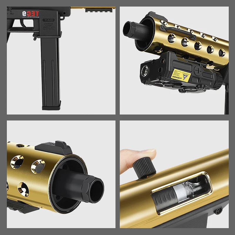 AK OOM F1 HANDI TEC9 Speelgoedpistool Gelbal Speelgoedpistool Nylon 7-8mm Gelbal Elektrisch speelgoedpistool WBB