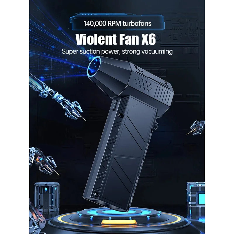 X6/x6pro منفاخ توربيني بدون فرش مروحة توربوجيت سيارة لاسلكية شقافة تنظيف أوراق الغبار تهب