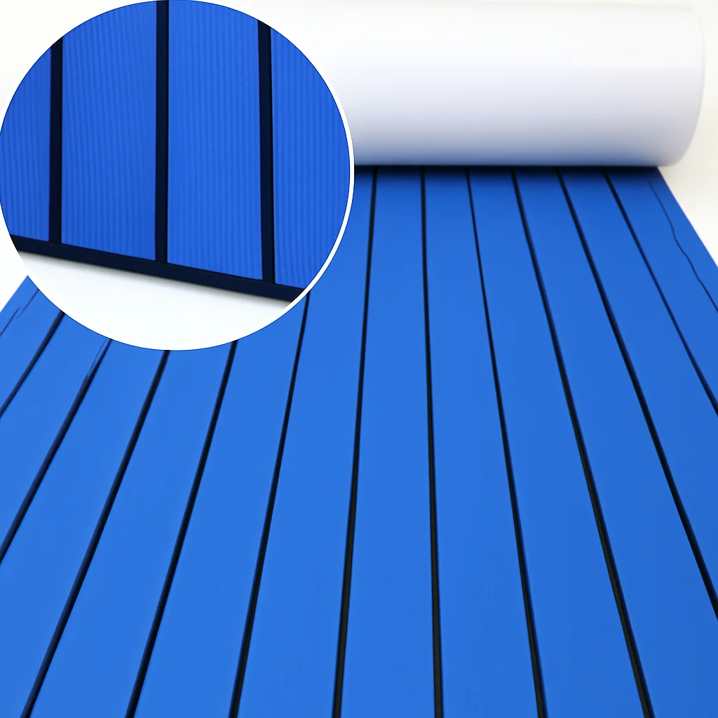 

2400×450×5mm EVA Foam Boat Flooring Pad Non-Slip Marine Decking Sheet Mat Self-Adhesive Teak Style Mat for Yacht/Kayak/Jet Ski