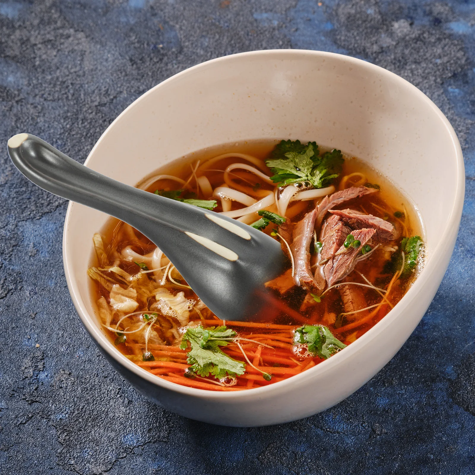 

4Pcs Ceramic Tablespoon Premium Material Safe Handle Porridge Food Spoon Ceramic Spoon Soup Spoons Chinese Soup Spoons