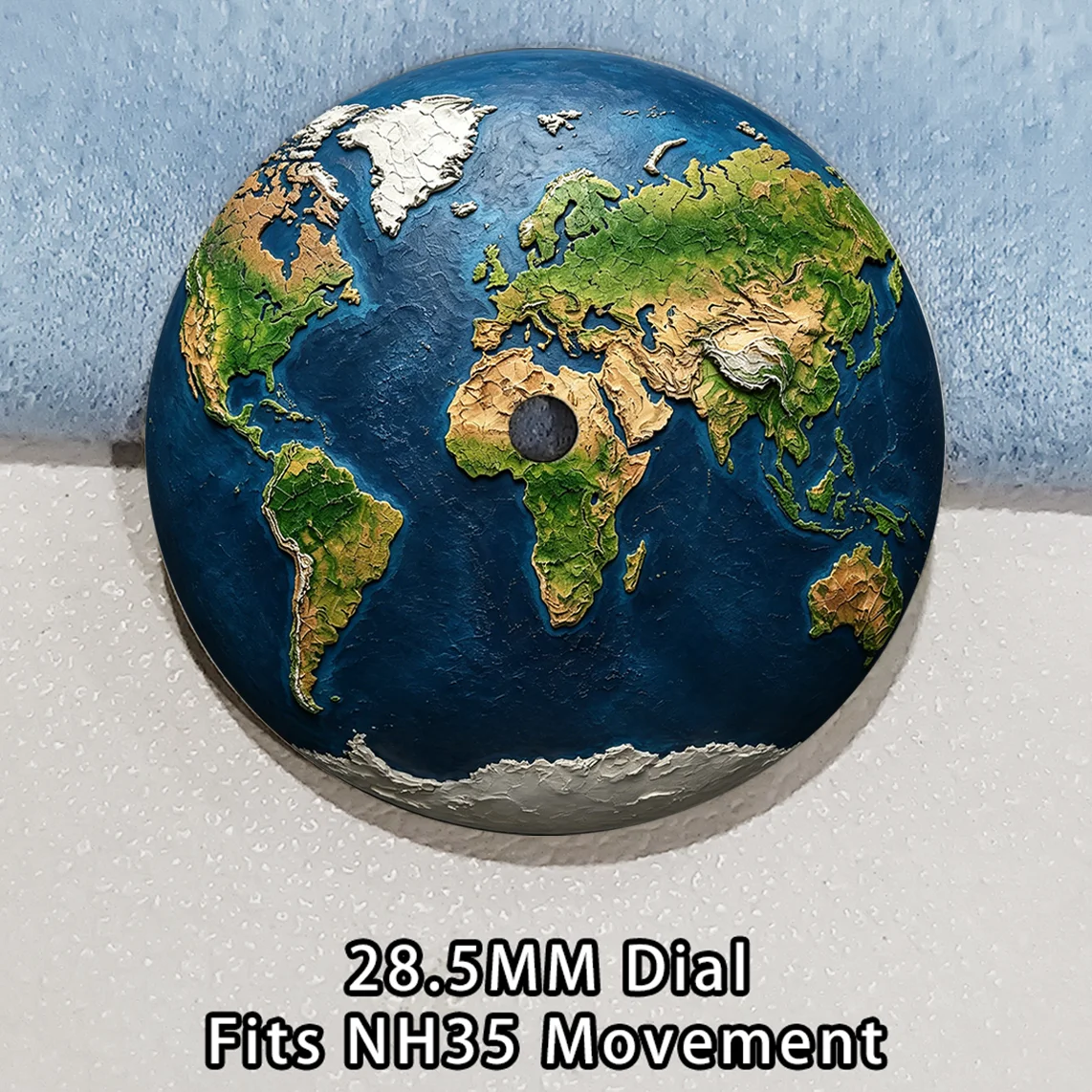 NH35 Dial For NH35 Movement Personalized Dial 28.5mm the Earth Dial NH35 Personalized Logo Dial DIY Dial
