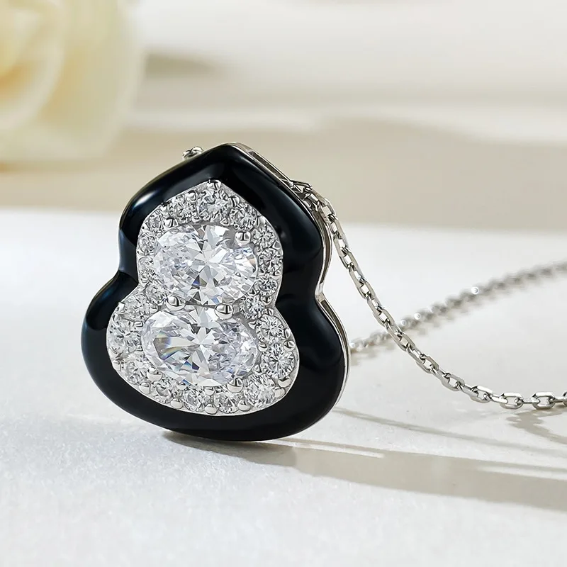 Trendy Retro Chinese Style High-end Simulation Diamond Niche Design Sense S925 Silver Fulu Hulu