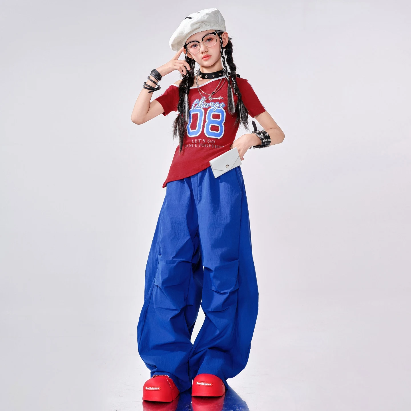 Kinderen Ballroom Dans Pakken Meisjes Jazzdans Kostuum Kids Cool Hip Hop Kleding Groep Prestaties Kpop Outfits SL13335