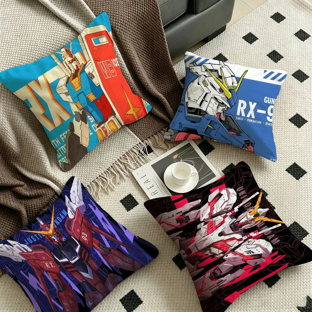 Anime G-GUNDAM Cushion Cover Car Throw Pillow Case For Sofa Car Christmas Gift 40x40cm 45x45cm