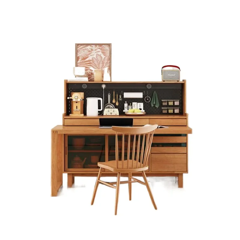 

side cabinet, living room porch cabinet, small apartment tea cabinet, wall drawer type rotatable integrated table cabinet