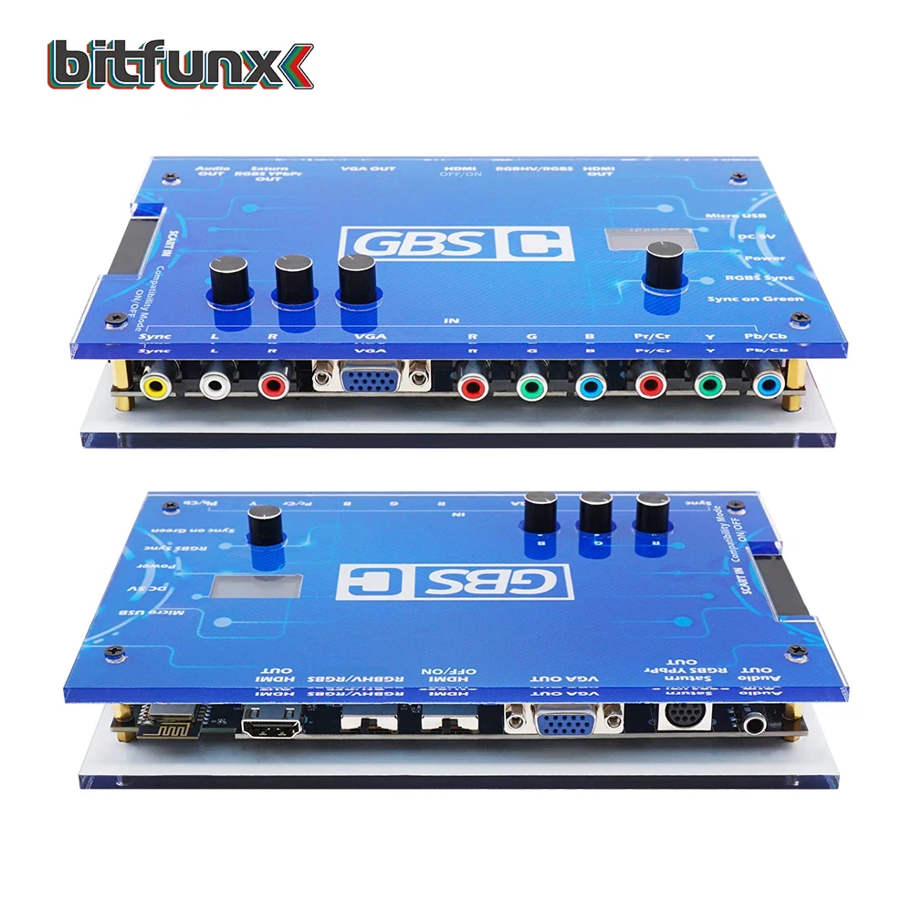 BitFunx GBS Control Upscaler GBSC Vido Converter RGBS VGA Scart Ypbpr Signal to VGA HDMI Upscaler For Retro Video Game Console