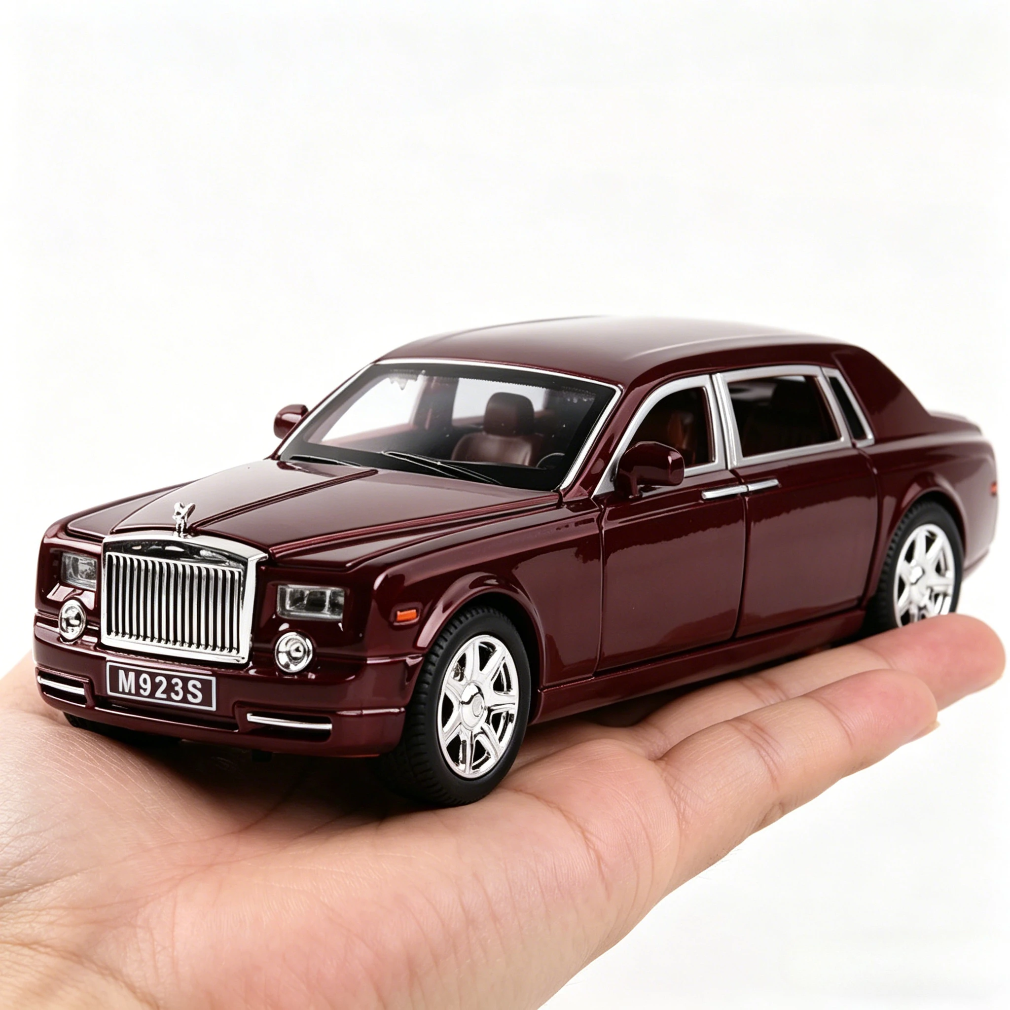 

1:24 Phantom Car Model Toy Metal Diecast Doors Opened Pull Back Sound and Light Vehicle Models for Boys Kids Gift