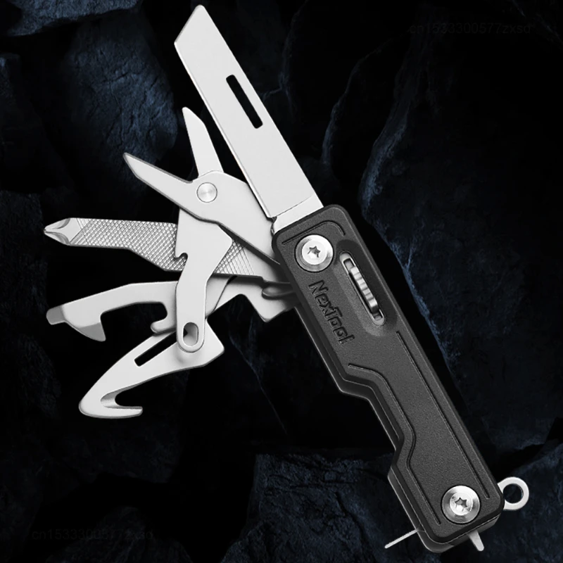 Xiaomi NexTool 10 IN 1 Mini Folding Pocket Knife Hand Tools Survival Multi Tool Mobile Phone Holder Opener Card Home Key Knife