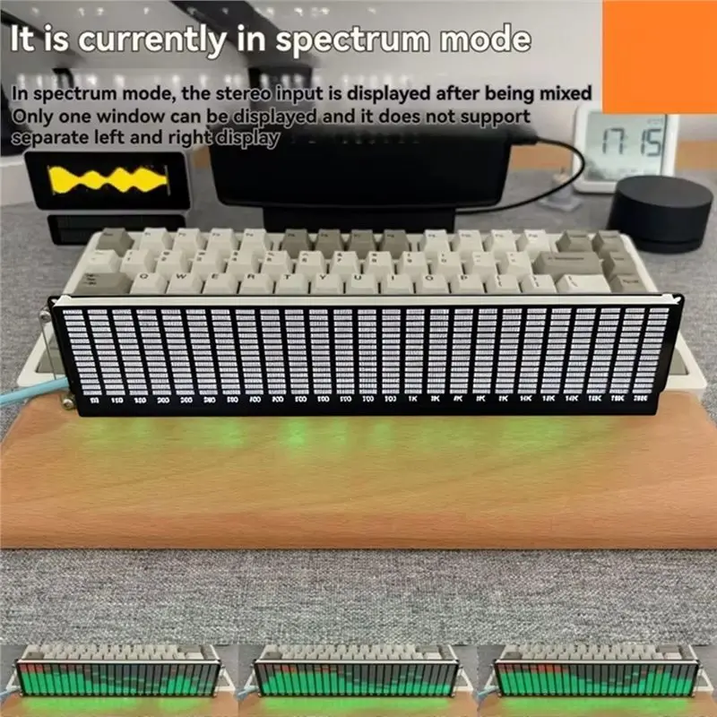A31T AK2518 Stereo Amplifier Board VU Meter Music Level Indicator Audio Spectrum White Display Atmosphere Light
