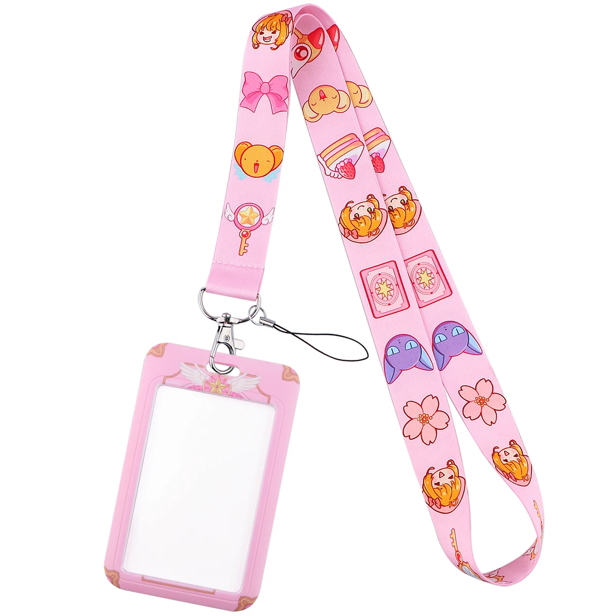 Kawaii Girl Anime Manga Cosplay Neck Strap Lanyards for Key ID Card Gym Cell Phone Strap USB Badge Holder Rope Pendant Key Chain