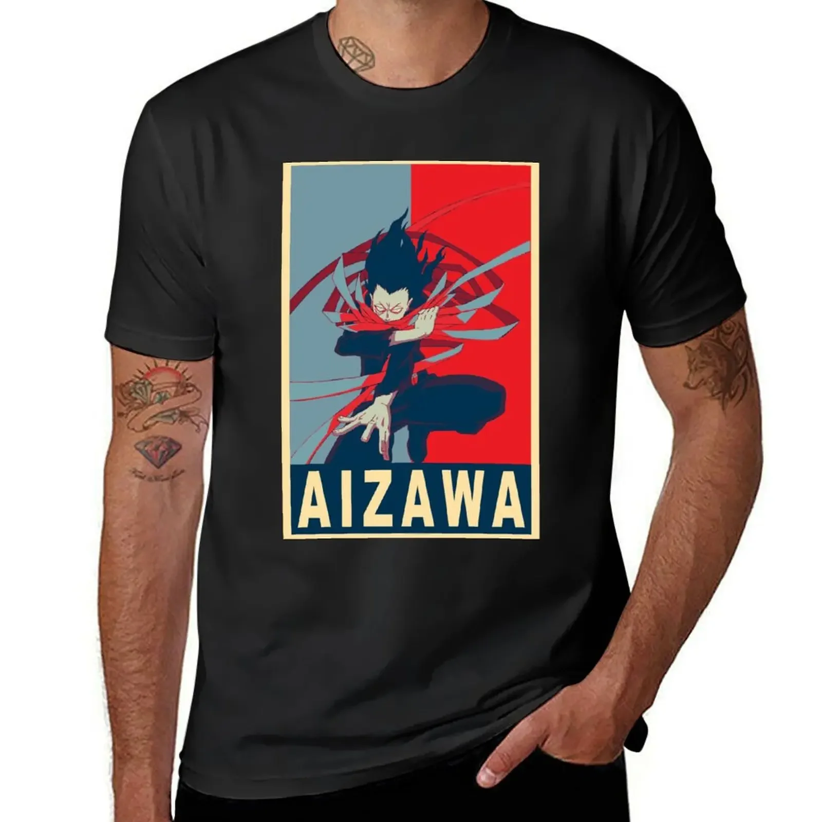 Aizawa Shota - Poster T-Shirt shirts graphic plain customs design your own for a boy men t shirt