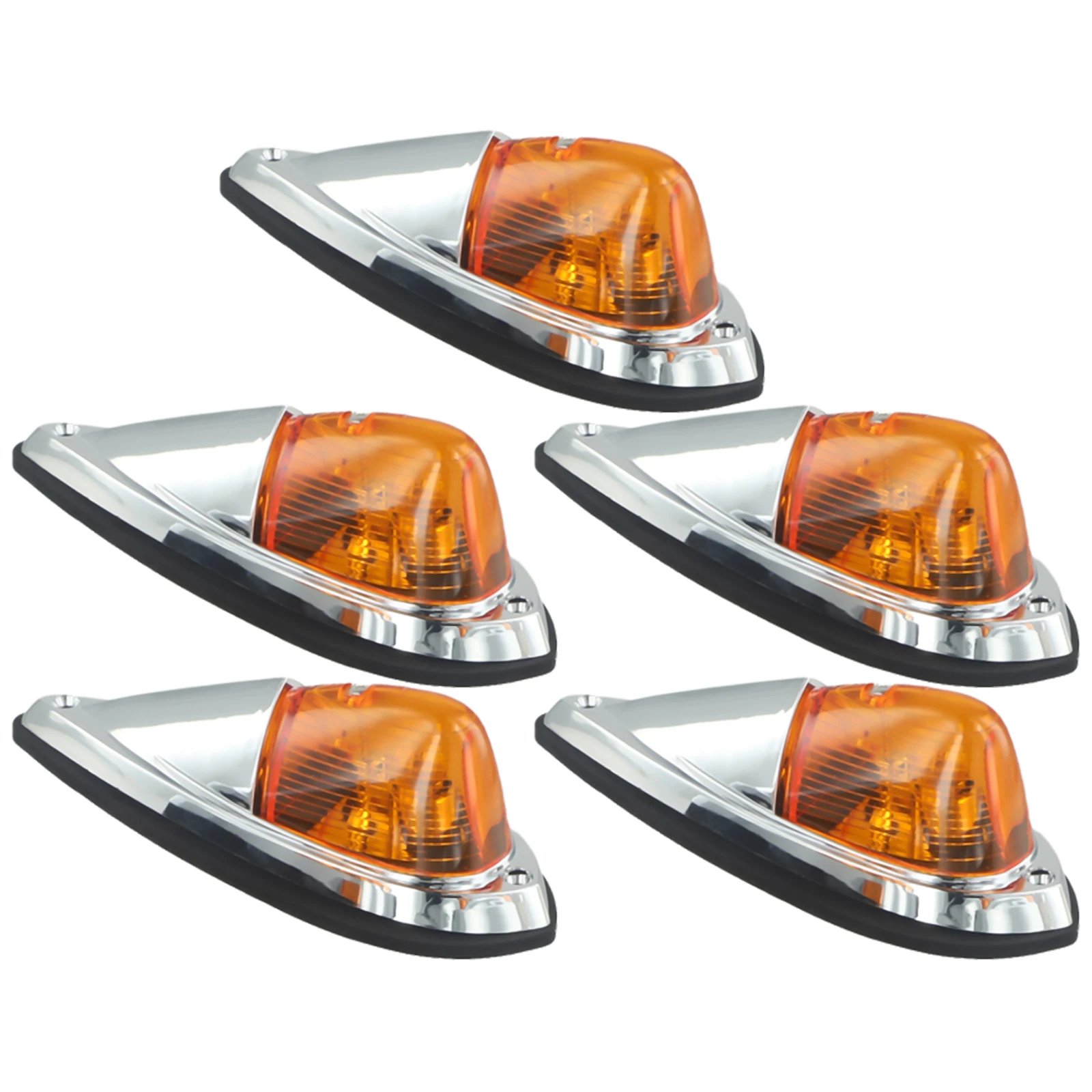 5pcs Truck Semi-Trailer Amber Cab Marker Roof Top Clearance Light Strobe Light Running Light For Ram Truck Van Semis RV - Image 2