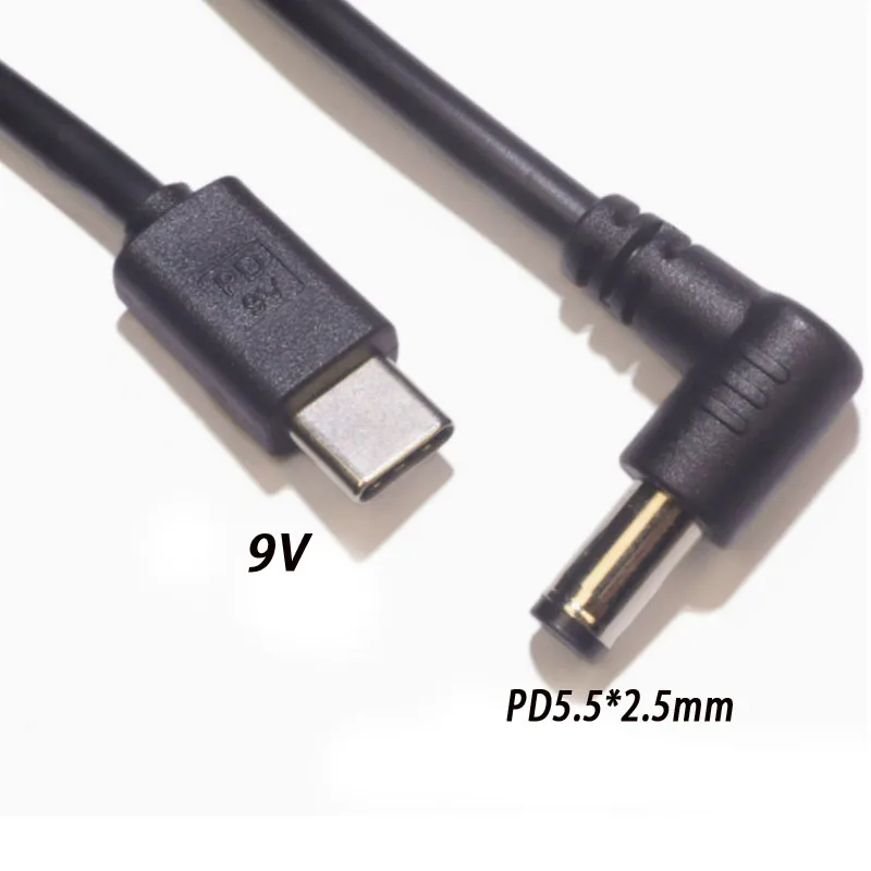 9V/12V 20V 3A USB C Type-C To DC 5.5*2.1mm 2.5mm PD Deception Line DP 65W Fast Charging Cablle DC Power Cord Converter Adapters