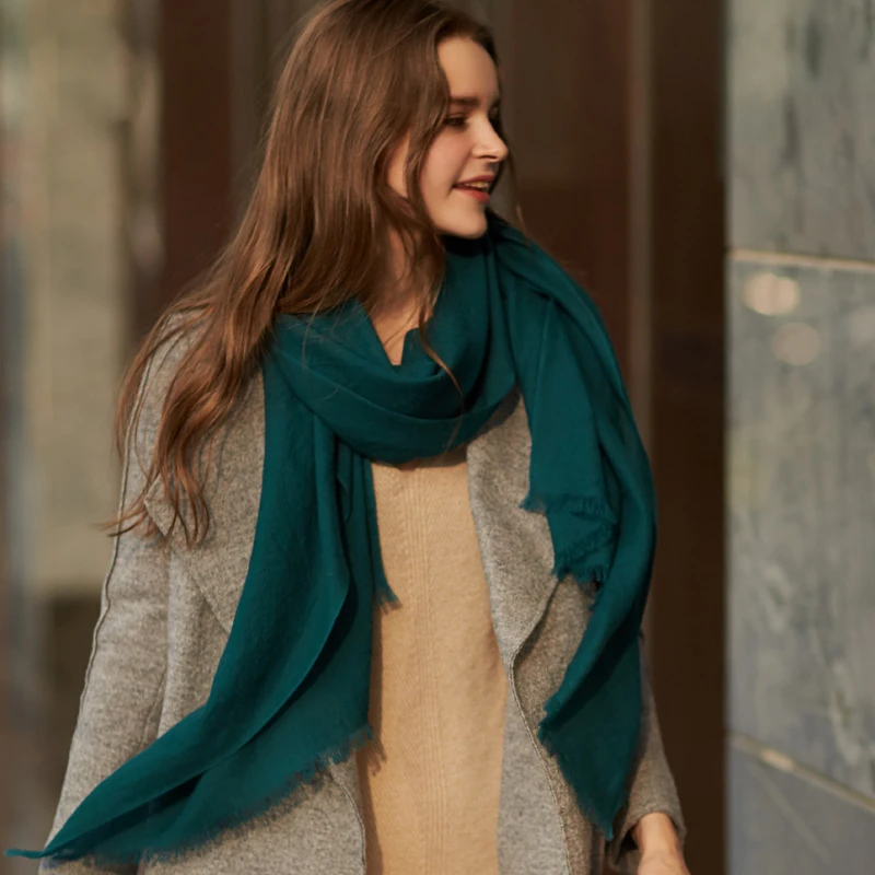 Bufanda de lana multifunción para mujer, chales de diseñador de lujo, pashmina, marca de lujo, invierno, 100, 2024