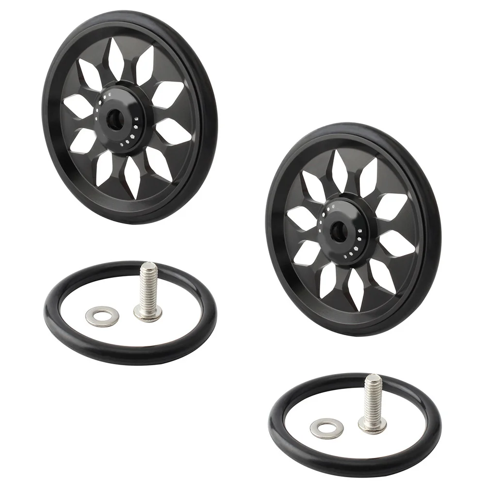 

1Set Aluminium Alloy Auxiliary Wheel Folding Bike Easy Wheel Smooth Riding Compatible Bike Supplies Cycling Accessories