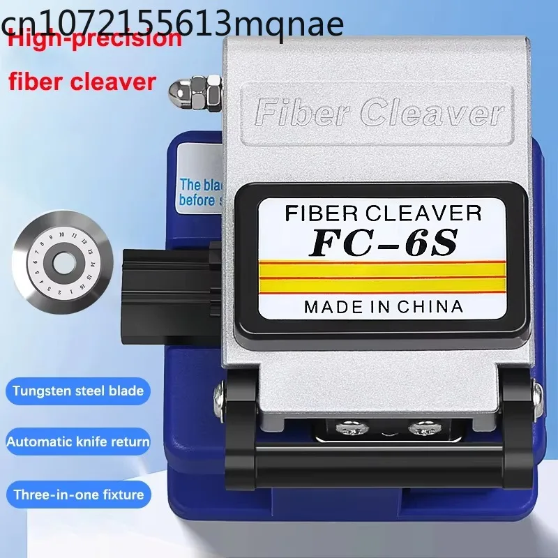 FC‑6S Fiber Cleaver For Optical Fiber Cold Connection,12‑Sided Blade Cable Cutting Knife for FTTH Field Splicing Work