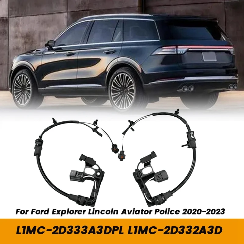 1Pair Rear Wheel Speed Sensor For Ford Explorer Lincoln Aviator Police 2020-2023 ABS Sensor L1MC-2D333A3DPL L1MC2D332A3D