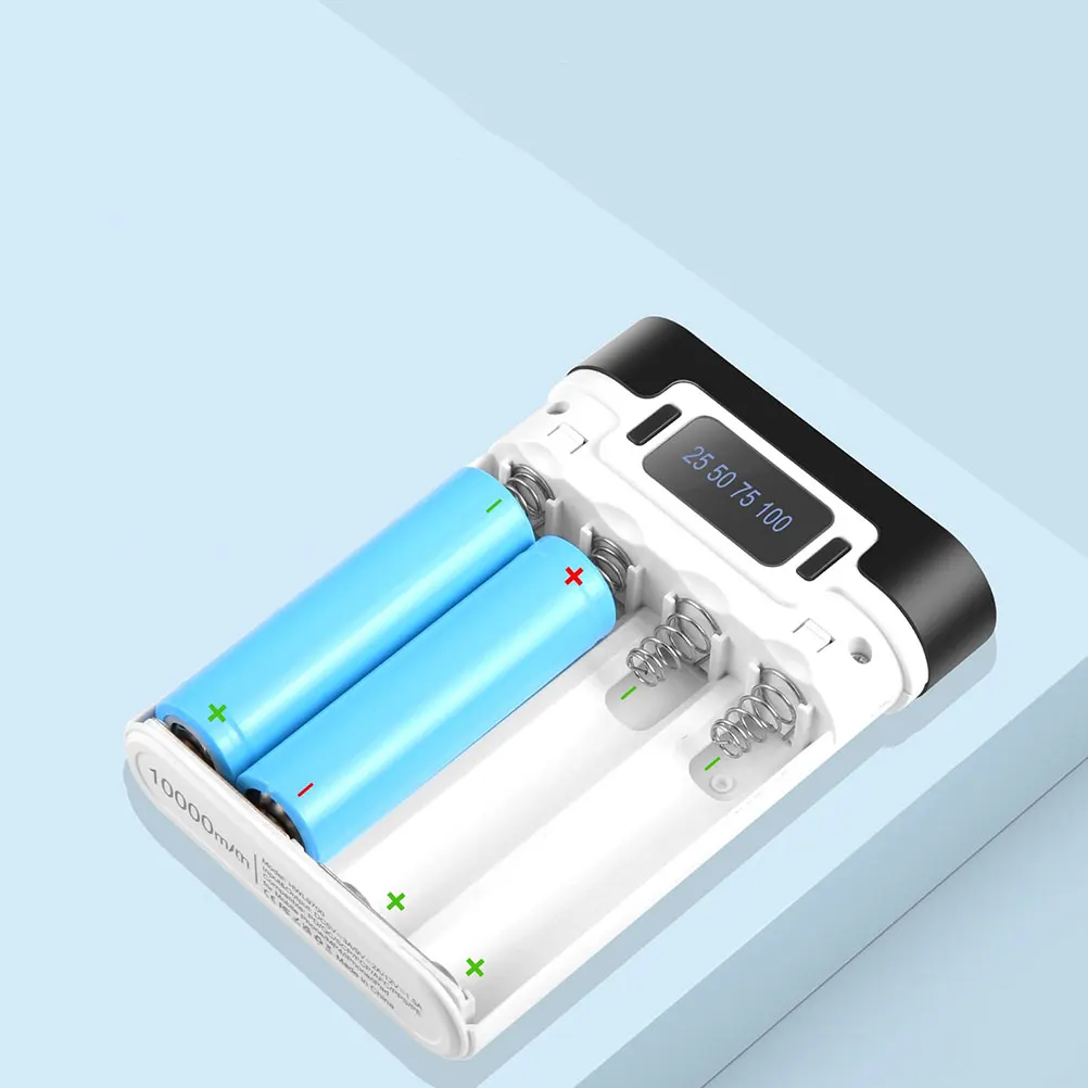 

Dual USB Box 18650 Batteries Fast Charging Portable Power Bank Case DIY Storage for Phone Accessories