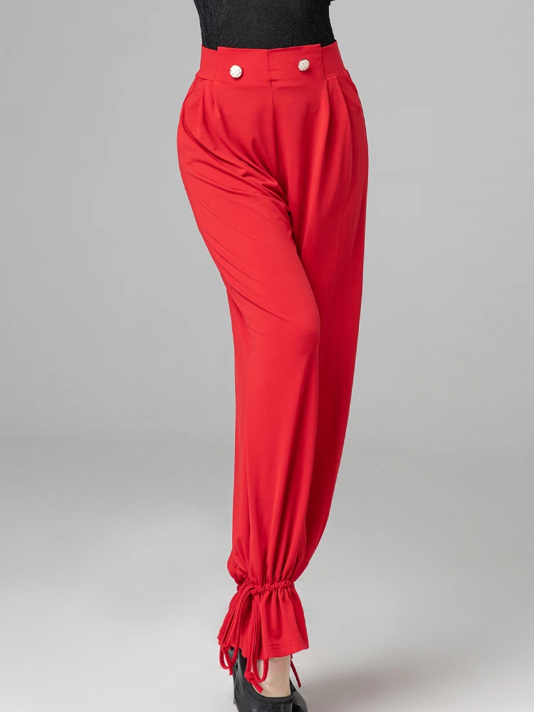 

X2164 Lady Latin Dance Pants Women's New Modern Dance Waltz Ballroom Dance Pants High Waist Leggings Trousers