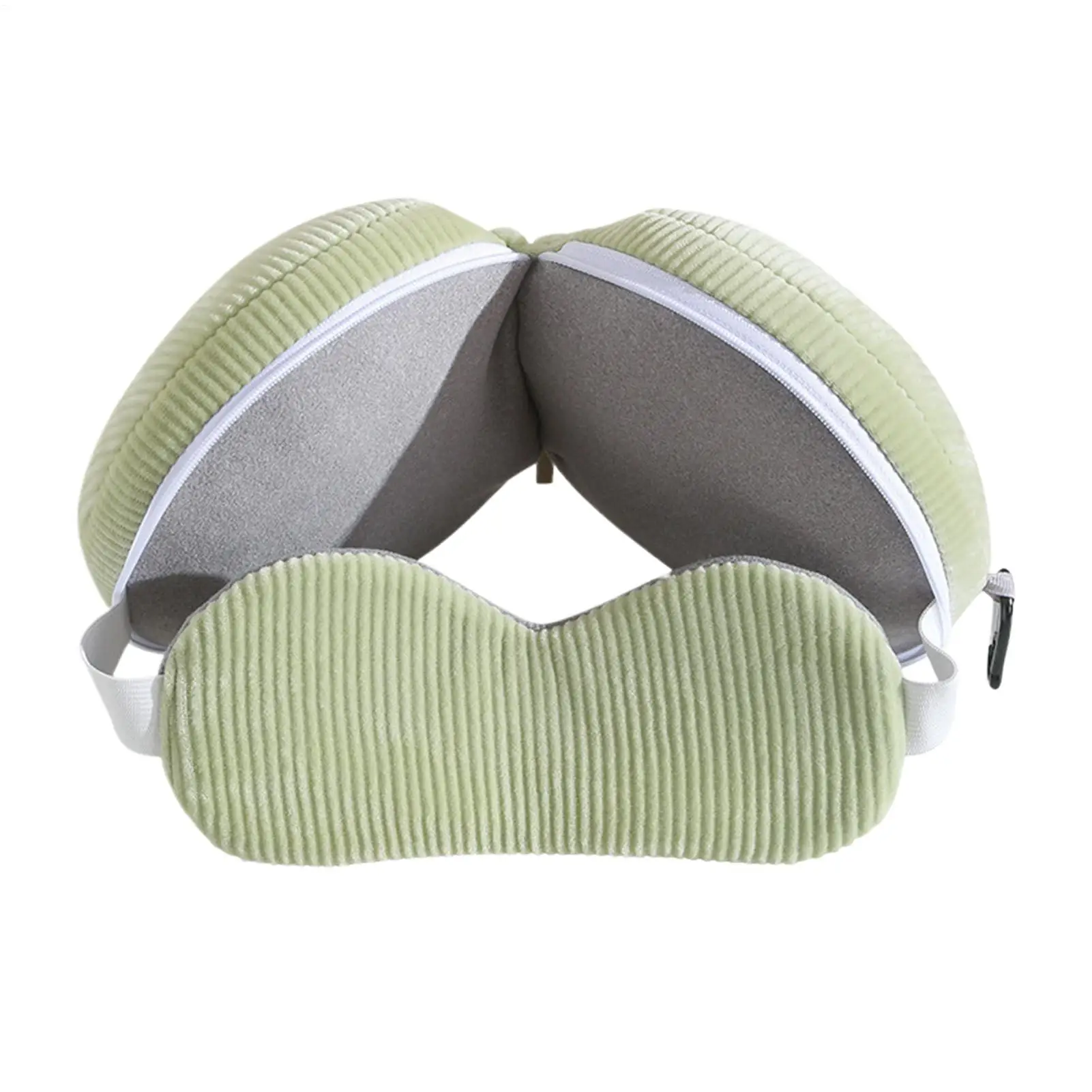Airplane Neck Pillow Soft Travel Headrest With Eye Mask Portable Memory Foam Pillow For Sleeping Napping Resting On Plane