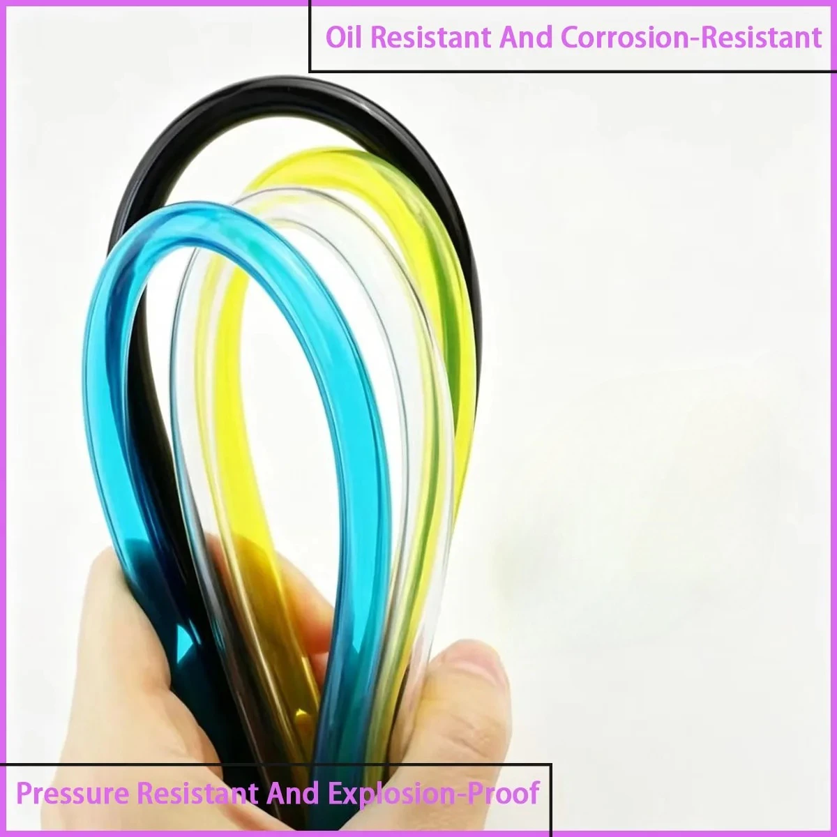 2-7mm inner diameter multi-color TPU fuel hose for locomotives, machinery, etc