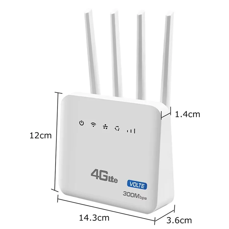 【Superdeals】4G LTE Wifi Router 300Mbps Wifi 6 Modem SIM Card Slot For Eu Africa Asia EU-PLUG