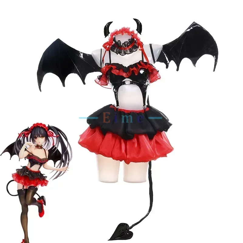 

Anime DATE A LIVE Tokisaki Kurumi Cosplay Costume Little Demon Suit Women Sexy Cute Nightmare Swimwear Party Uniform Custom Made