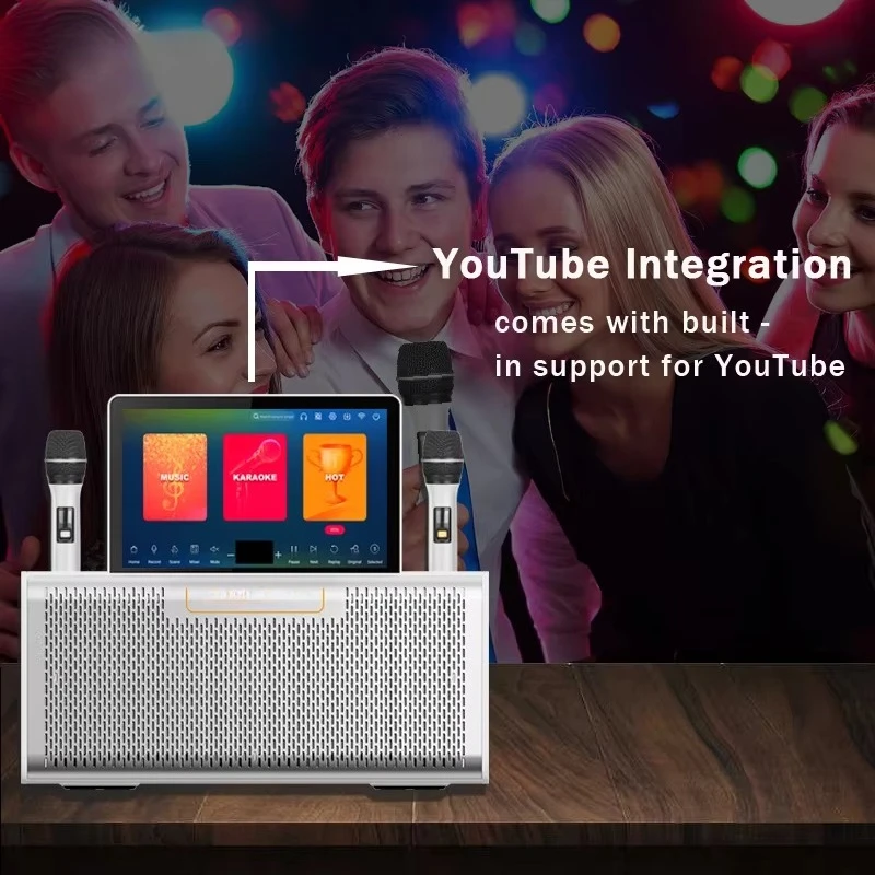 Professional Portable Karaoke Machine Touch Screen-High Performance Android System for Enabled Home KTV Entertainment