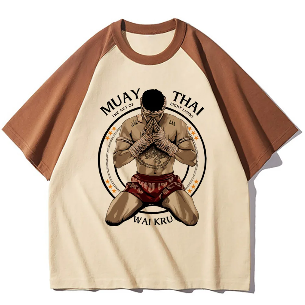 Muay Thai t-shirts women elegant athleisure tshirt female y2k manga streetwear clothes