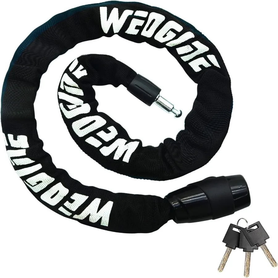 

Heavy duty antitheft bicycle chain lock with 2.72 ft durable security chain waterproof design for reliable protection of bikes