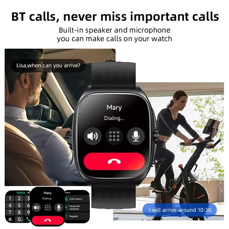 2025 Fashion Man Smart Watch Manufacturer 1.85" AMOLED Curved Factory Price BT Call IP68 Waterproof Fitness Tracker view 5
