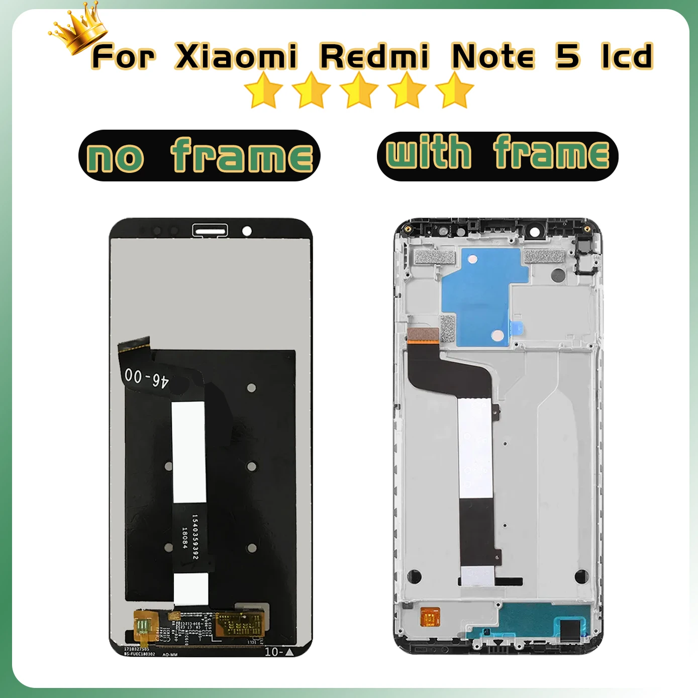 Screen for Xiaomi Redmi Note 5 Pro LCD Display for Xiaomi Redmi Note 5 Digital Touch Screen with Frame MEI7S MEI7 Replacement