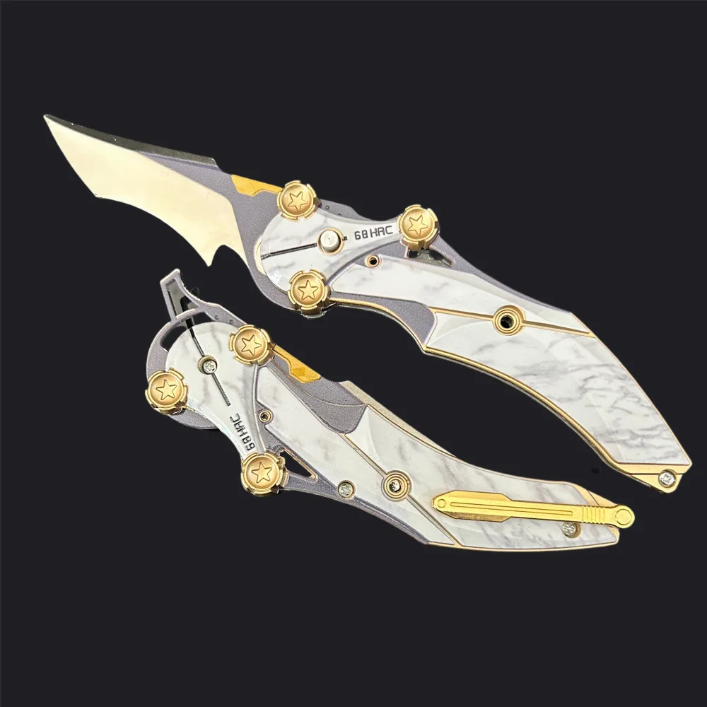 Folding Karambit Trainer | CS:GO Mercy Blade Alloy Replica, Non-Sharp Practice Knife for Collection, Cool Prop Gift