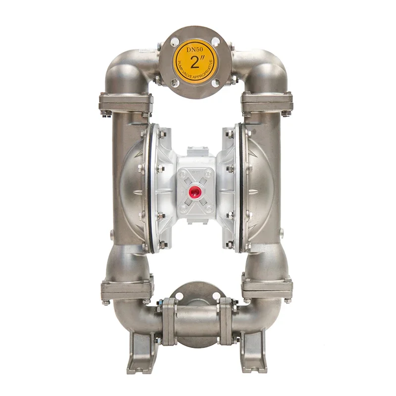 2 Inch Stainless Steel 316L Air Operated Diaphragm Pump with PTFE Diaphragm, DN50 Flange Connection