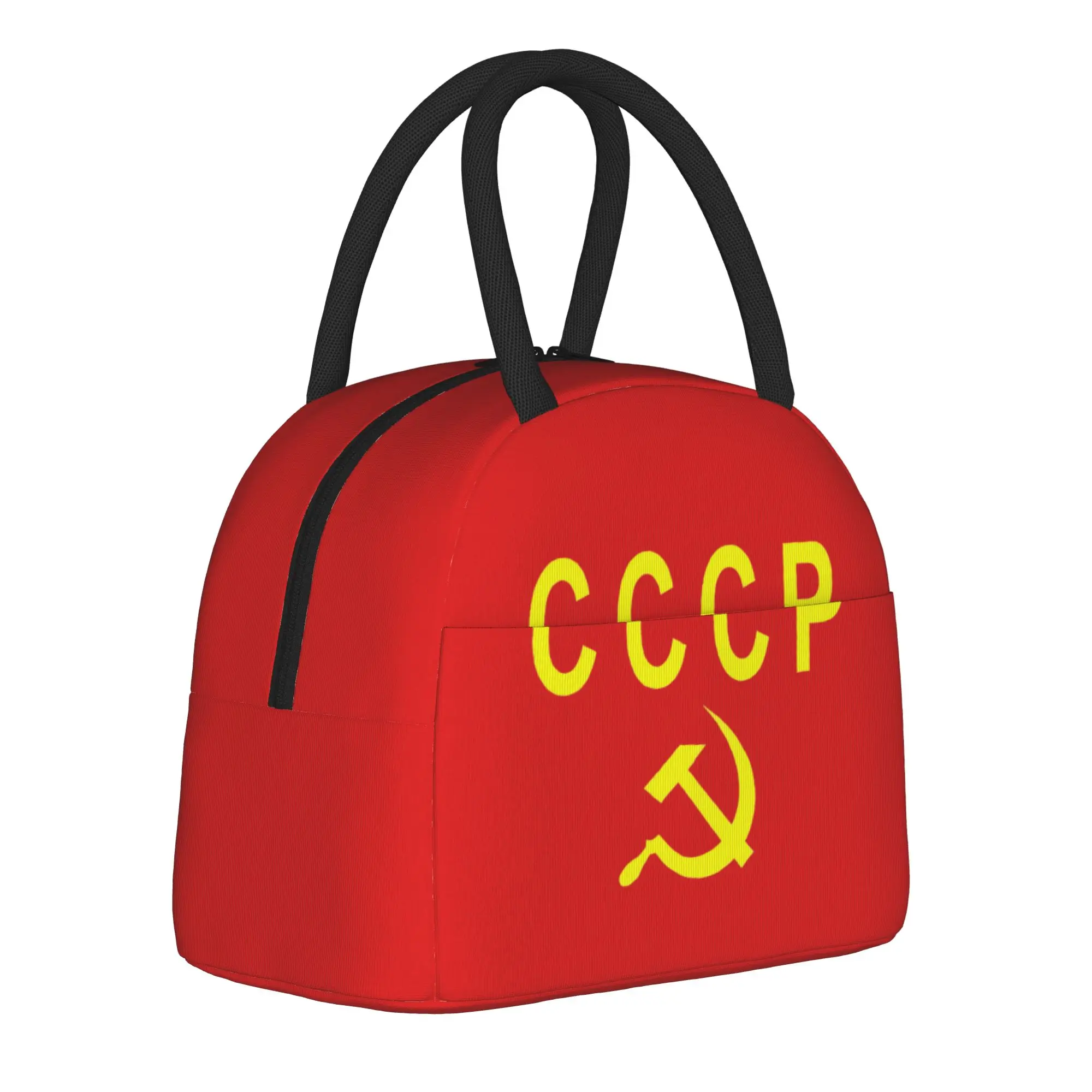 CCCP Insulated Lunch Bags High Capacity Russian Communist  Lunch Container Cooler Bag Lunch Box Tote School Travel Food Handbags