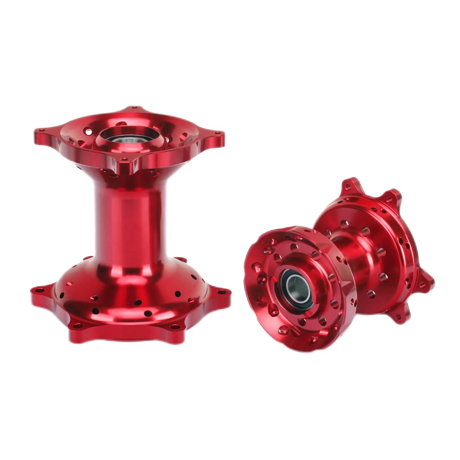 Red Front Rear Wheel Hub For CR 125 250 CRF250R CRF450R CRF450X CRF250X 2004-17 Motorcycle CNC billet alloy hubs