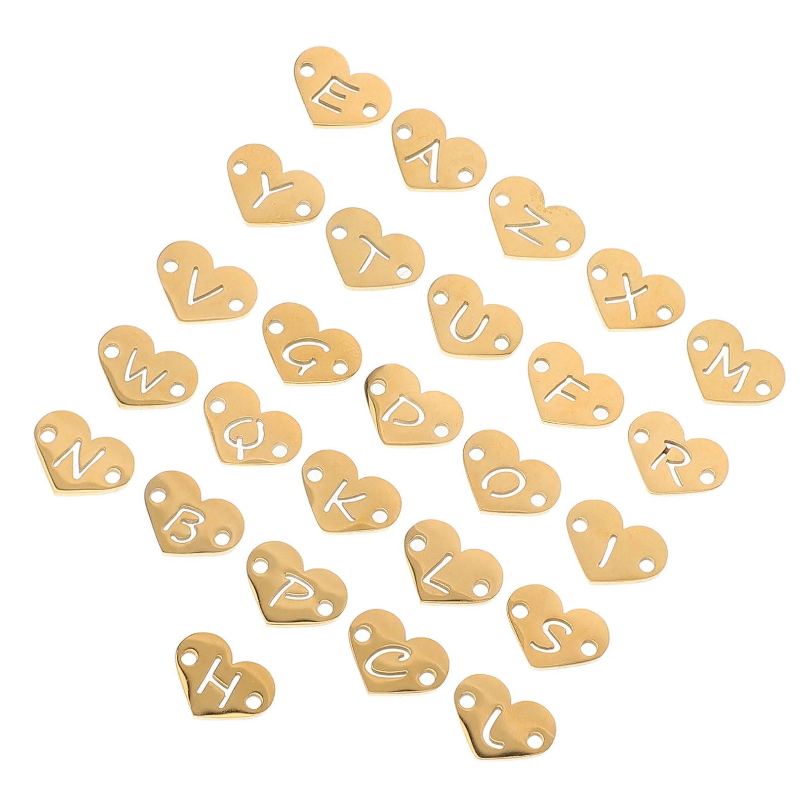 

26Pcs Hollow Letter Heart Charm Heart Charms for Bracelets Necklaces DIY Jewelry Making Supplies Gift Craft Accessories