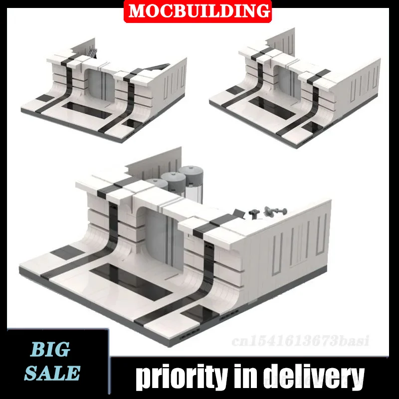 MOC Space Series Exterior Corridor Room Model Building Blocks Assembly Military Bricks Set Collection Series Toy Gifts