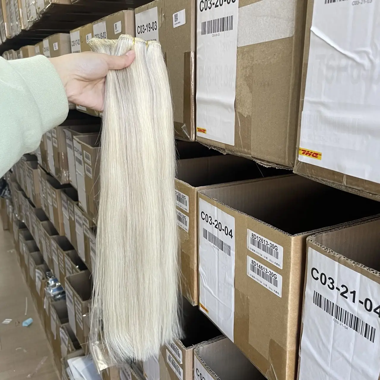 Evidenzia capelli umani a doppia trama lisci 50 g/pz 12"-24" biondo cenere 18 #   & Biondo Chiaro 613 #   Fasci di veri capelli umani naturali