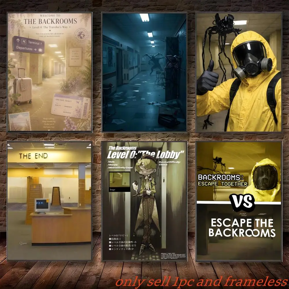 Honor Game E-Escape the Backrooms Poster Poster painting with prints Home bedroom living room decoration gift
