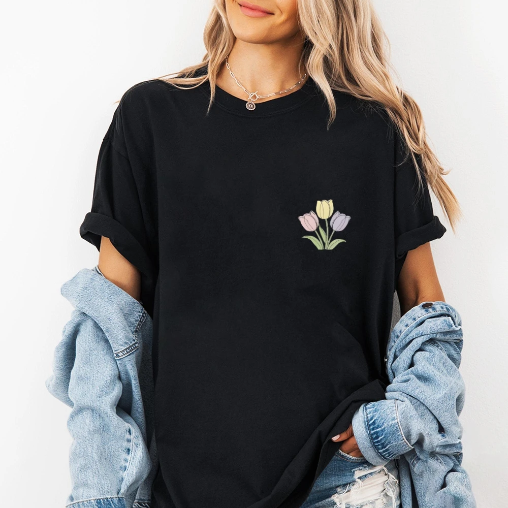Y2k Bloemenprint Oversized T-shirt Dames 2025, Nieuwe Katoenen T-shirt Botanische Tuin Top Zomer Casual Boheemse Stijl