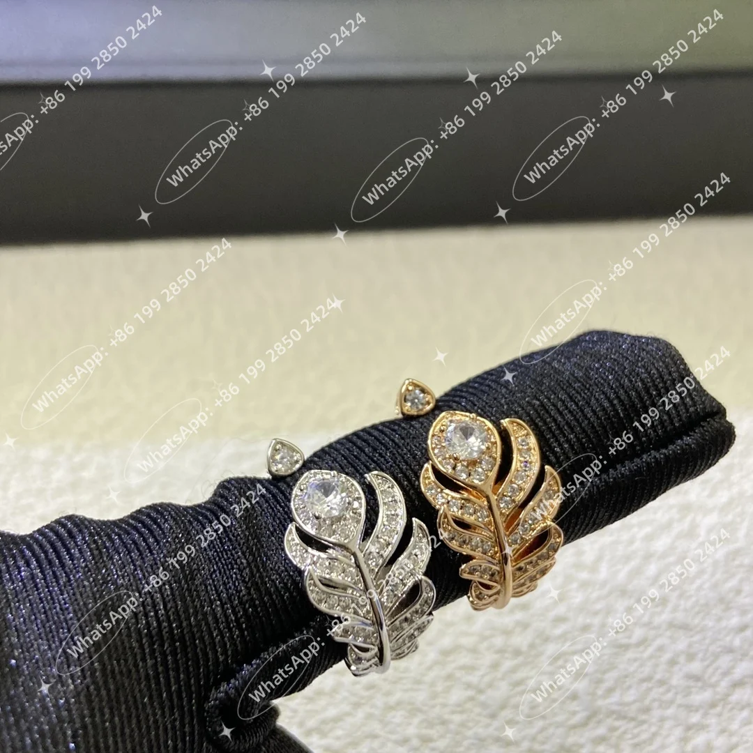 💖Feather & Leaf Diamond Ring, Replica Luxury Charm, Perfect for Jewelry Set for Women! Official-Website Special, jewelry