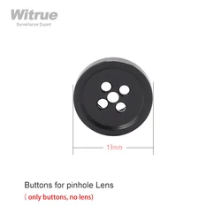 CCTV Accessories Metal Buttons for Phinhole Camera Lens with Screw Mount Size 6.4mm * P0.5 Diameter 13mm