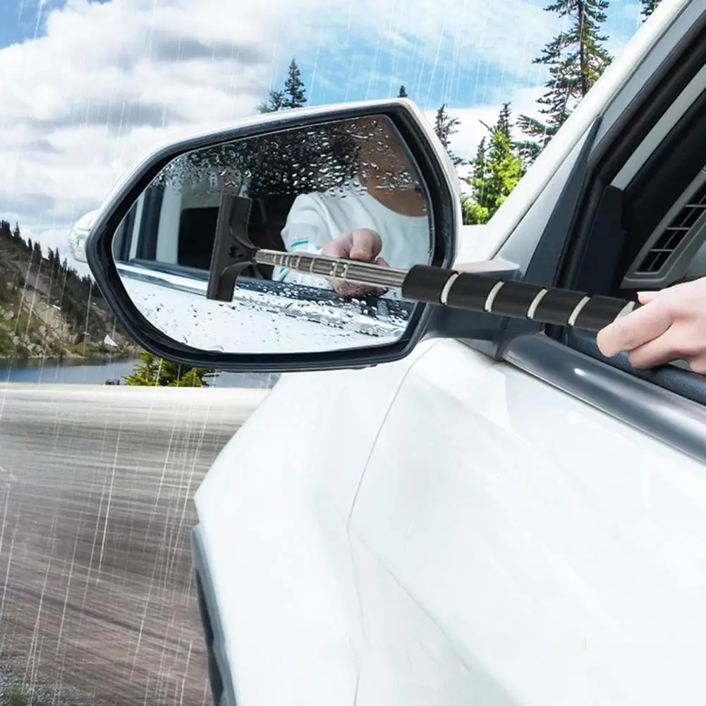 Tergicristallo telescopico per specchietto retrovisore per auto spazzola a strati Head Window Wash strumenti per la pulizia del tergipavimento specchietto retrovisore per auto rimozione della pioggia