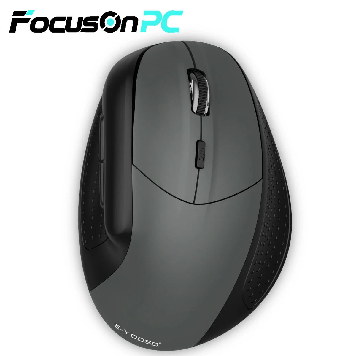 FocusOnPC X-45 Vertical Ergonomic Mouse 2.4G Wireless Bluetooth Type-C Wired 6 Buttons Rechargeable Computer Mouse for PC Laptop